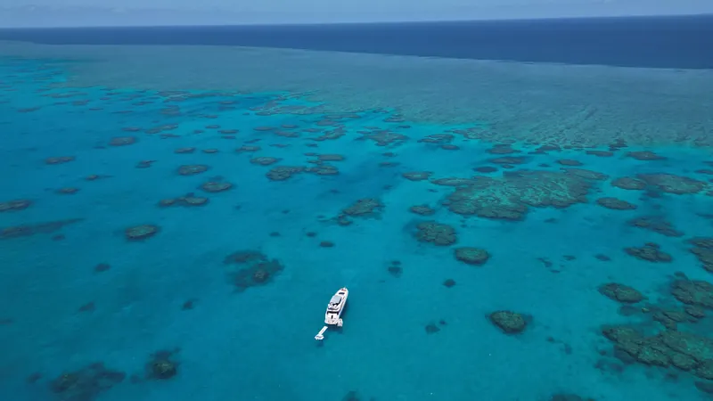 M/Y Alani, the tender over the outer reef