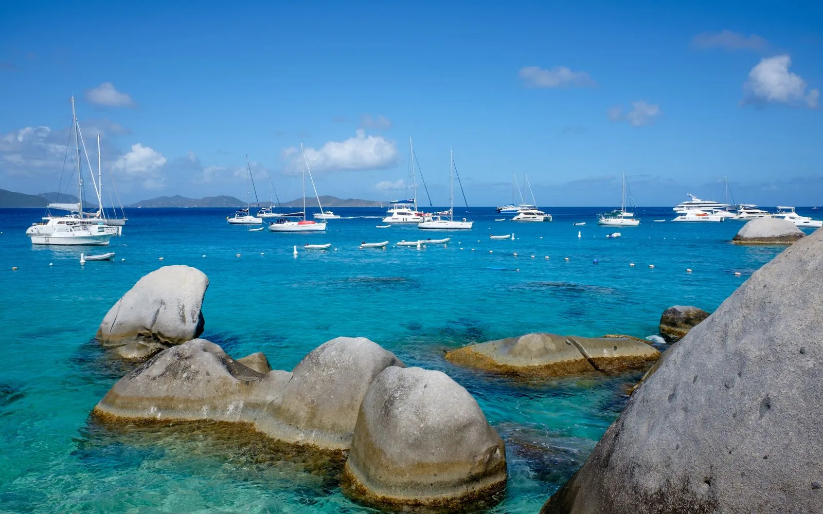Sailboats off Devil's Bay, Virgin Gorda