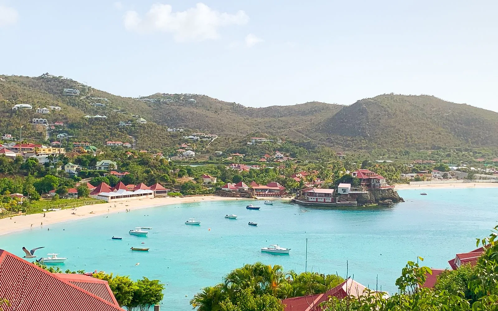 The coastline of Saint Barthelemy