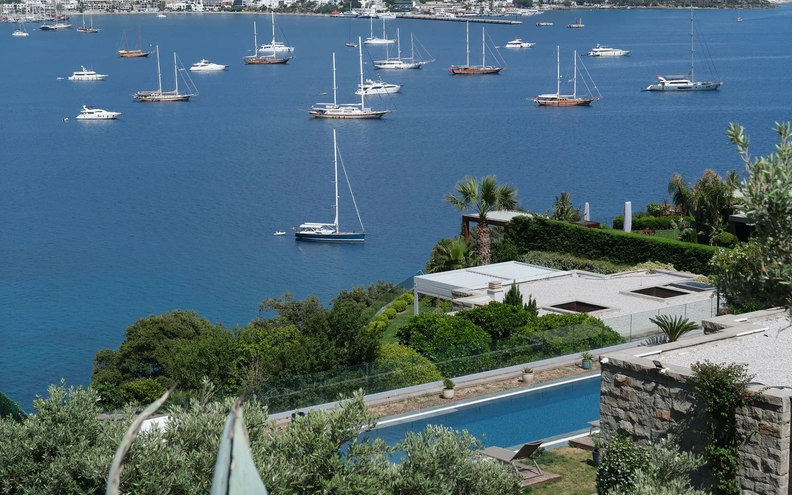 Sailing yachts in Bodrum marina, Turkey