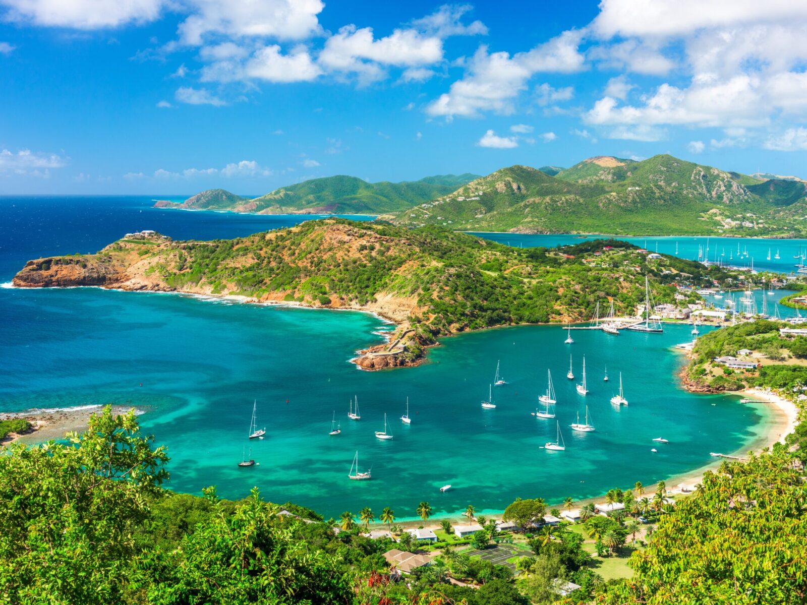 Shirley,Heights,,Antigua,Overlooking,English,Harbour,Viewed,On,A,Beautiful