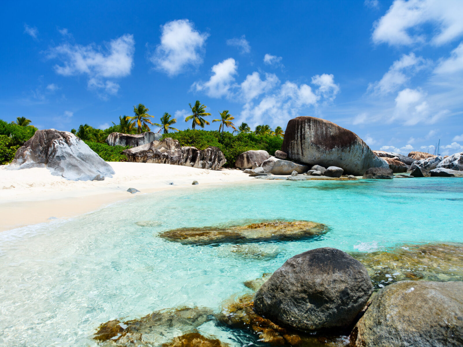 Beautiful,Tropical,Beach,With,White,Sand,,Turquoise,Ocean,Water,And