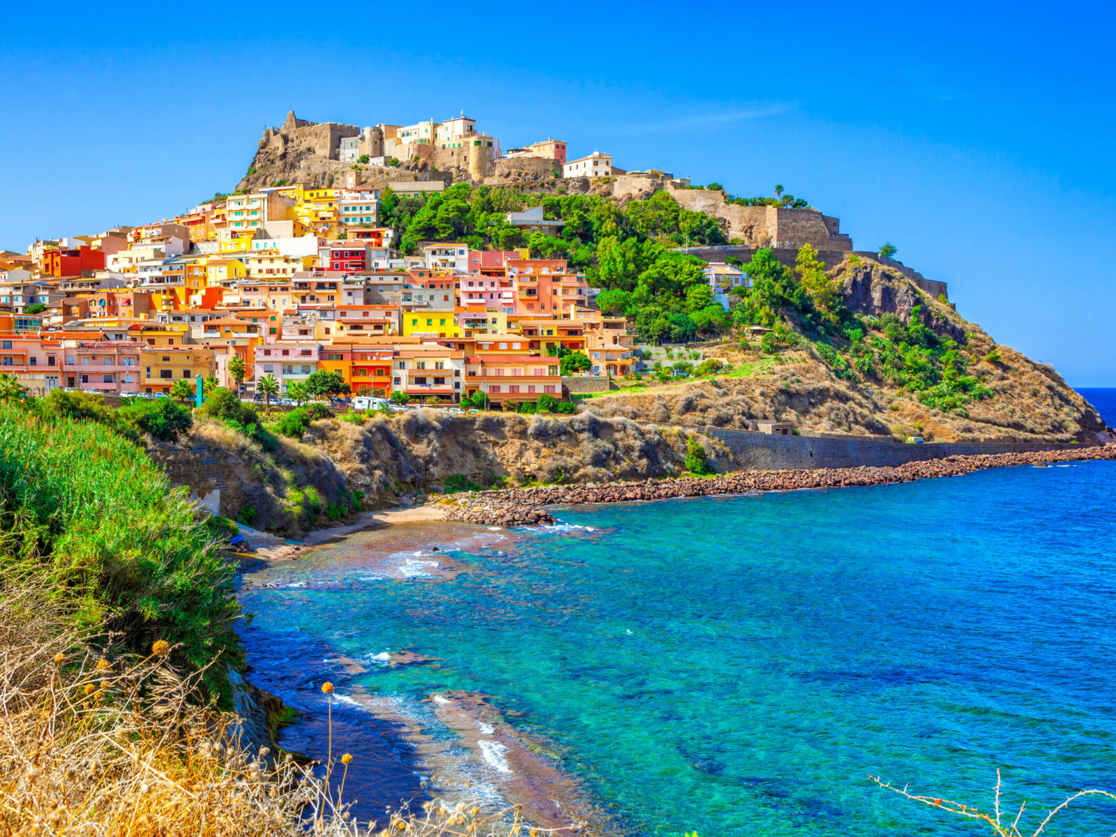 View,Of,Castelsardo,Town,,Sardinia,,Sassari,,Italy.,Beautiful,Cityscape,Of